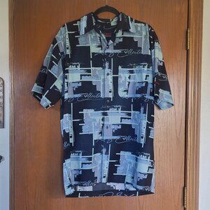 COPY - FUBU Collection- Vintage 90s Men's short sleeve collared button up shirt…